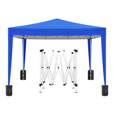 Auvent pliant 10 pi x 10 pi avec 4 parois latérales amovibles, abri pour événements extérieurs UPF 50 + tentes portatives pour fêtes, camping, mariage, baldaquin, sac de transport et sac de transport