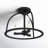 Divina Aleena 3 Light Black Ceiling Mount-1851344617