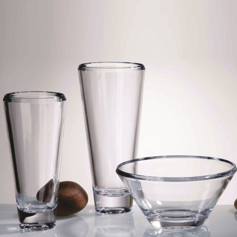 Resana Lead Free Crystal Table Vase, 14" H x 6.8" W x 6.8" D