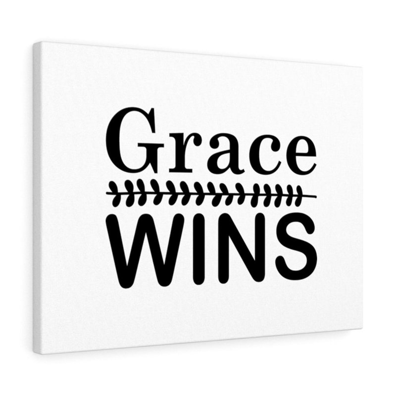 Grace Wins - Wrapped Canvas Print, 28cm H x 36cm W