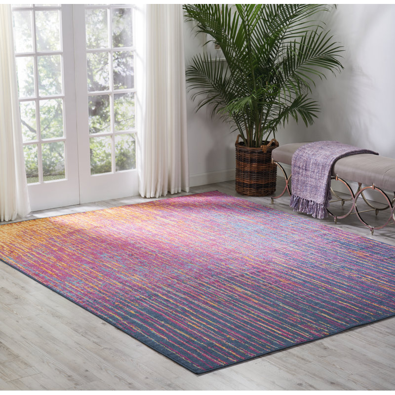 Geomar Striped Area Rug, Rectangle 160 x 221cm
