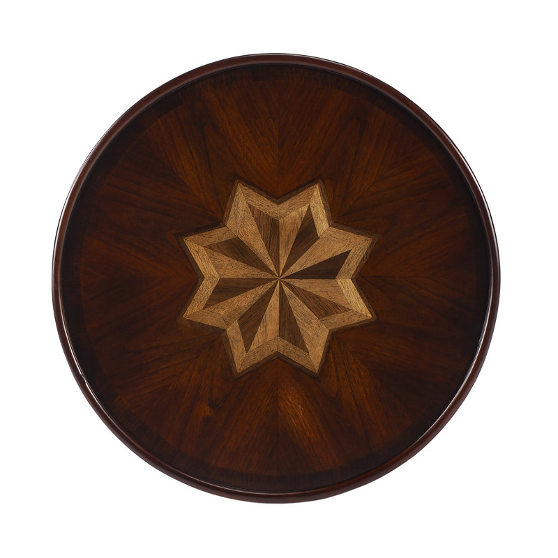 Dalton Round 15.75"W Side Table, Cherry
