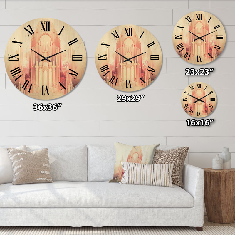Horloge murale Paradise City Vintage Boho Chic Minimalisme IV, Grand