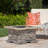 28" Concrete Wood Burning Outdoor Fire Pit Table with Lid