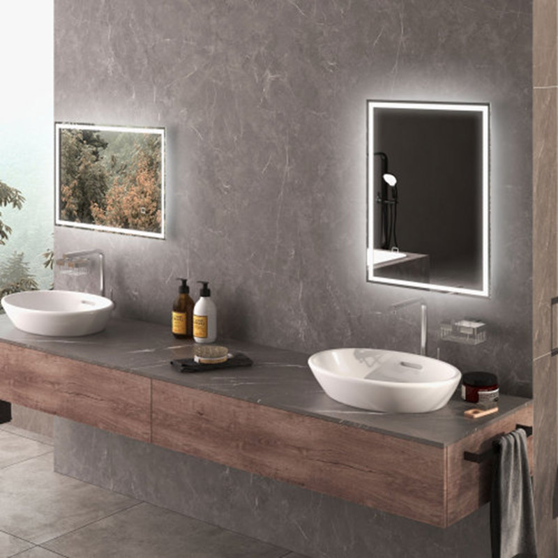Miroir de salle de bain à intensité variable avec lumières DEL, 23,5 po x 31,5 po