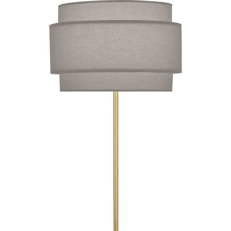 Lampe sur pied 62,75 po Decker, Laiton moderne, Gris perle