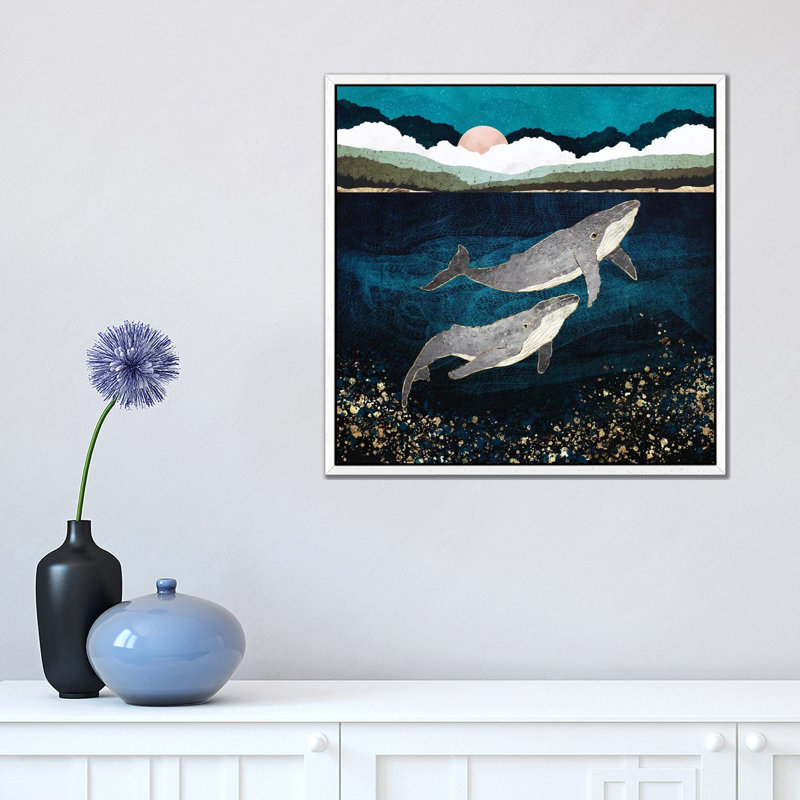 Bond VI - Print on Canvas, White Framed, 45.72 cm H x 45.72 cm W