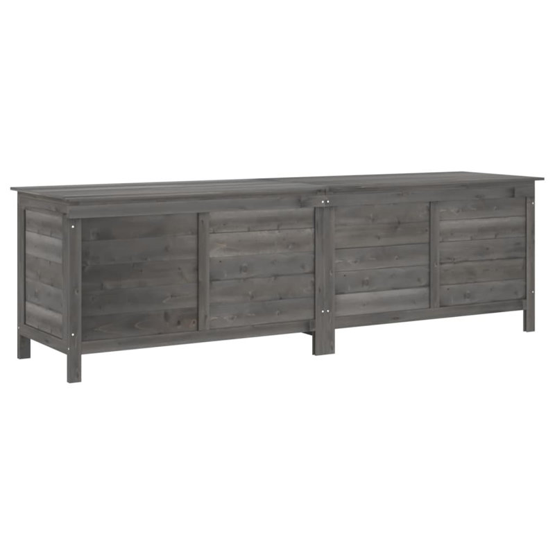 Water Resistant Fir Engineered Wood Deck Box, Anthracite, 78.1" x 19.7" x 22.2"