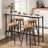 Zac Rectangular 2 - Person Outdoor Standing Height Table-713358290-713358301