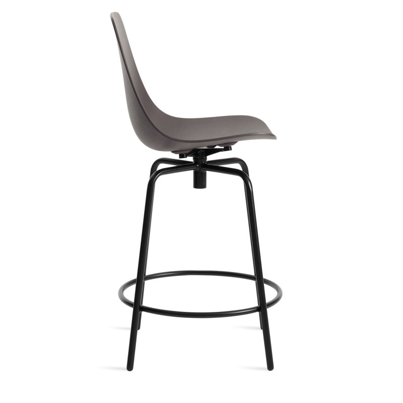 Clean Cut Swivel Stool, Oblivion, Counter Stool (24" Seat Height)