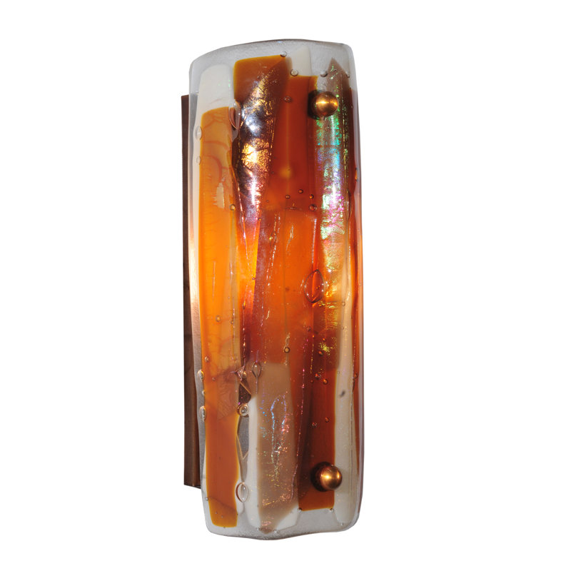 4"W Metro Fusion Marina Glass Wall Sconce