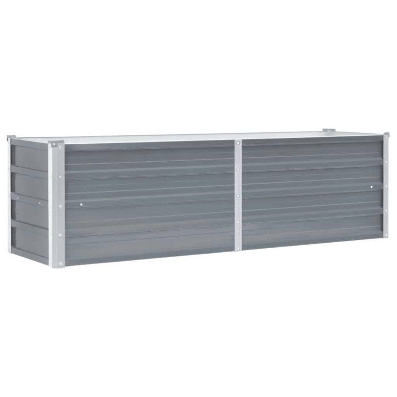 Metal Planter Box, 45cm H x 160cm W x 40cm D, Grey