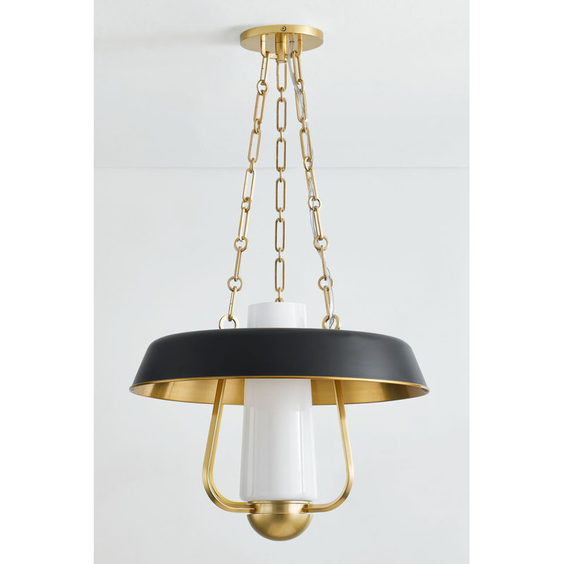 Provincetown 1 Light Lantern, Aged Brass/Soft Black