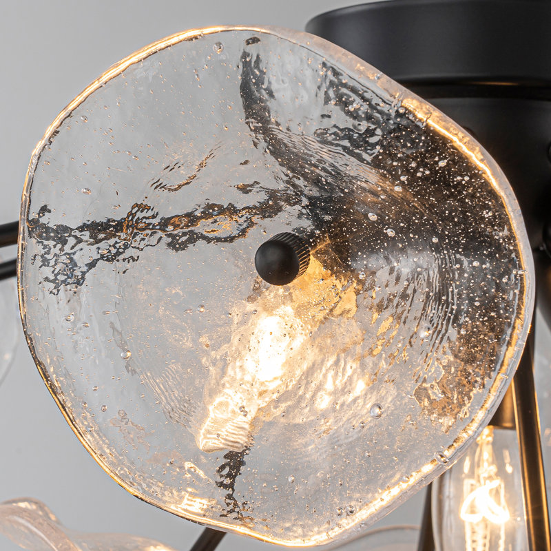 Lustre encastré 5 lumières , Noir mat