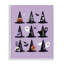 Chapeaux de sorcière variés sur estampe numérique mauve, design par Elizabeth Tyndall-315023192-315023196