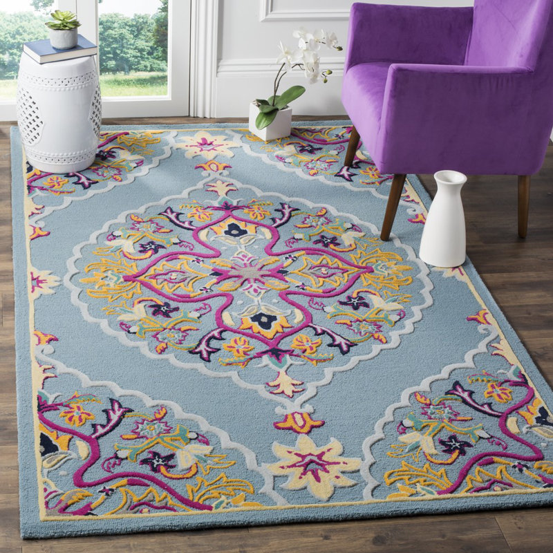 Tapis oriental en laine touffeté à la main Blokzijl, Rectangle 4 pi x 6 pi
