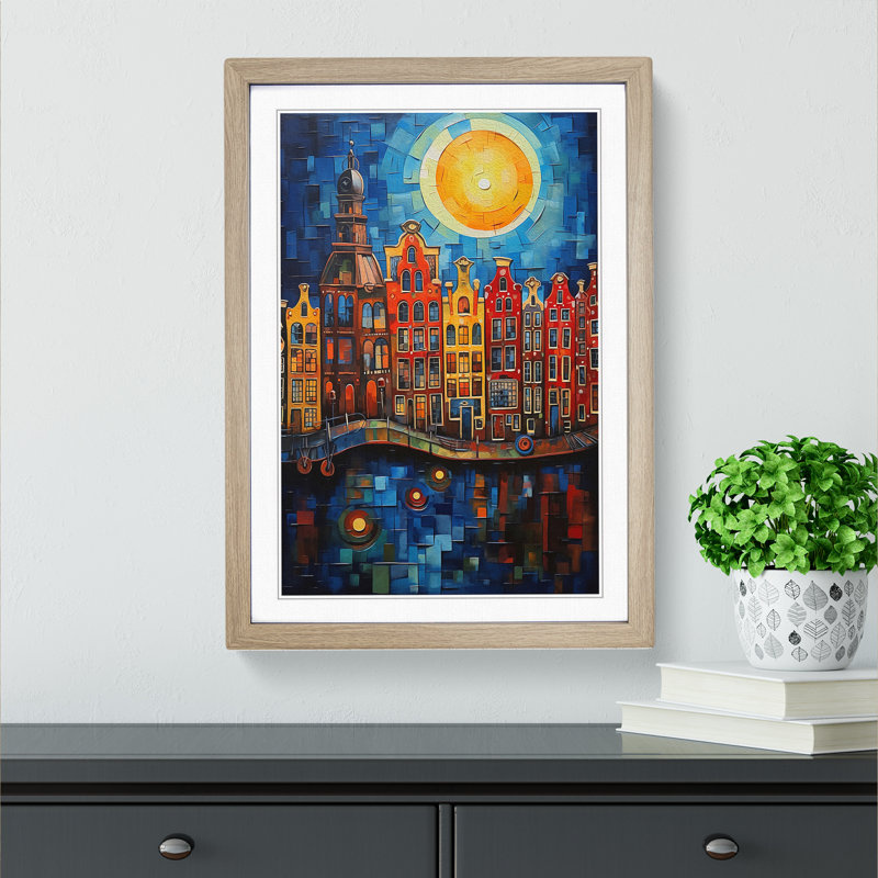 Amsterdam Expressionism No.2 Framed Print, 46cm H x 34cm W x 2cm D, Oak
