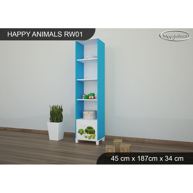 187cm H X 45cm W Cube Unit Kids Bookcase, Blue