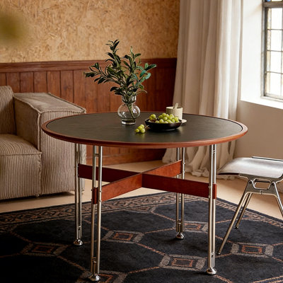 Simple and Retro Round Dining Table