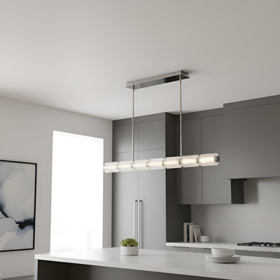 Turner Integrated LED Black Chrome Island Light with CCT Switch