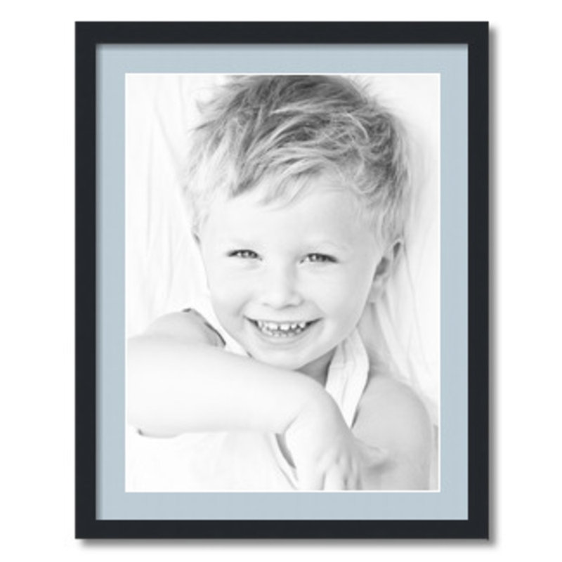Matte Picture Frame with Mat, Baby Blue