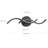 1-Sand black dimmable LED wrought iron mirror headlight