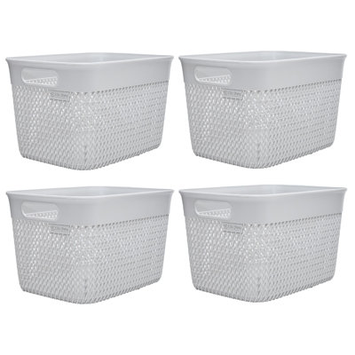 Ensemble de panier en plastique tissé léger et robuste