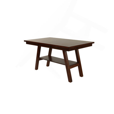 Table de salle à manger rectangulaire avec hauteur de comptoir en bois d'hévéa