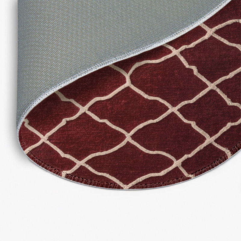 Tapis brun intérieur et extérieur Trellis, Rond 5 pi