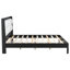 Solid Wood King Size Platform Bed Frame With Beige Velvet Upholstered Headboard, No Box Spring Needed, Elegant And Durable-352068734-352068731