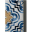 Décoration murale abstraite bleue, blanche et dorée S / 4, 9,5 x 9,5 po