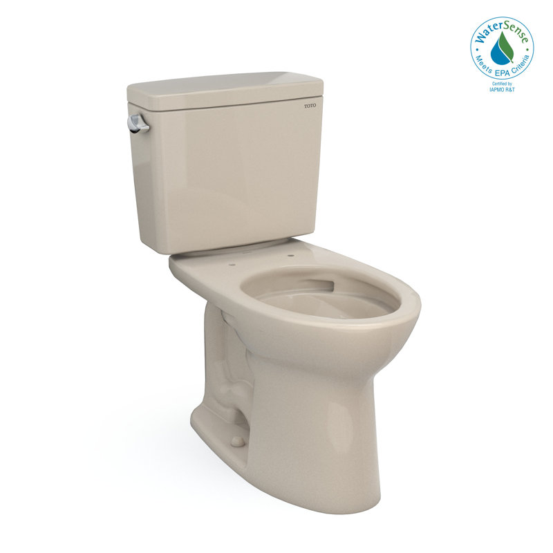 Drake® 1.28 GPF (Water Efficient) Elongated Two-Piece Toilet (Seat Included), Bone