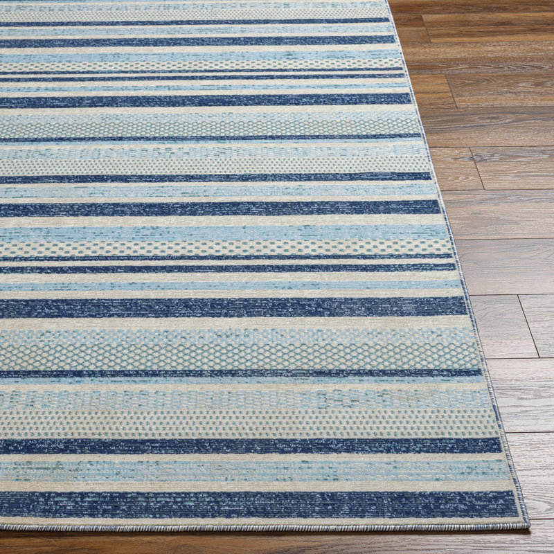 Hans Striped Indoor / Outdoor Rug, Rectangle 8'10" x 12'