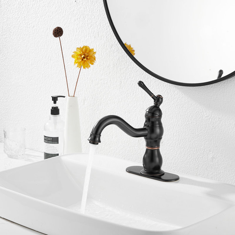 Single-handle Bathroom Faucet with Drain Assembly, Oil Rubbed Bronze
