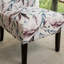 Chaise d'appoint contemporaine en tissu à imprimé floral mauve - Teinture avec choix d'espace de vie