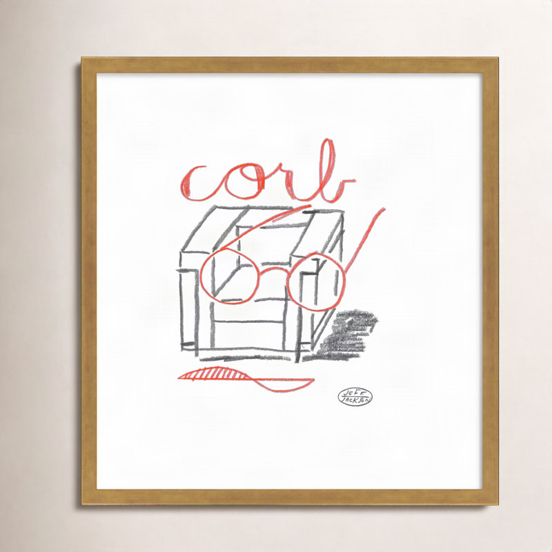 Corb by Jeff Jackson - Framed Wall Art, 24" W x 24" H, Gold Single Picture Framed Paper