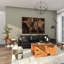 Table d'appoint en bois de teck Loucks