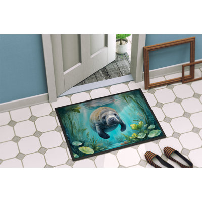 Manatee in a Crystal-Clear Spring Doormat
