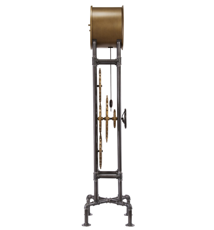Cogwheel 81.5" Metal Floor Clock