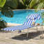 Chaise longue de patio réglable, structure en acier, conception portable moderne pour une utilisation extérieure