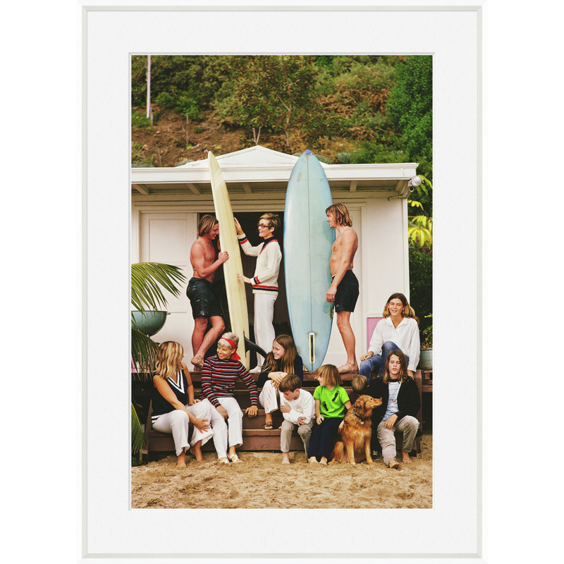 Laguna Beach Print by Slim Aarons, Black Framed Paper, 50.75" H x 35.75"W x 2.375"D