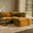 Hasting - Modern Ochre Fabric Modular Ottoman