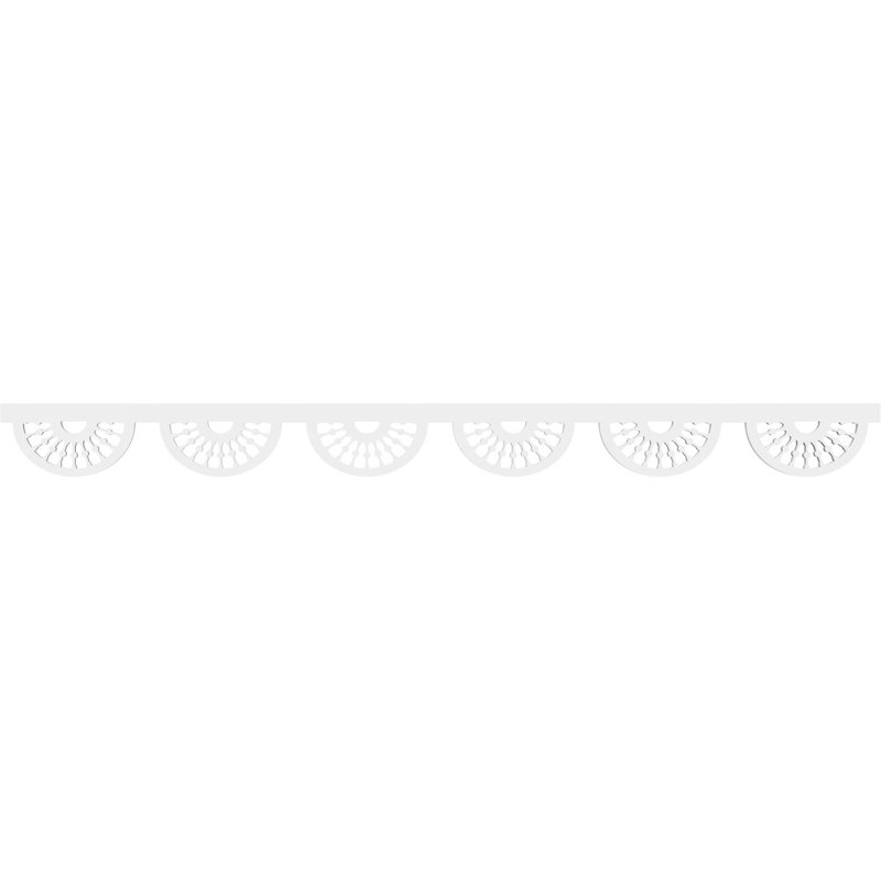Garniture de courant architecturale à roulettes classic, H 4 po x L 48 po x P 0,63 po