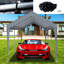 Bâche de garage 3 x 6 m (10 x 20 pi) interchangeable, imperméable et dotée de 72 boucles élastiques. En polypropylène gris. Parfait pour les abris de voiture. Installation rapide et facile, gain d'espace et protection optimale.