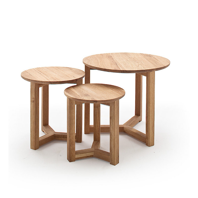 Pamela Solid Wood Three Leg Coffee Table