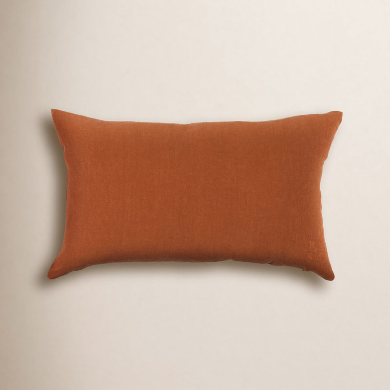 Coussin décoratif simple réversible, Terre cuite, Rectangle H 12 po x l 22 po