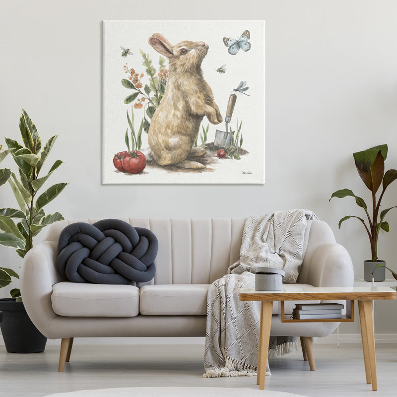 «Garden Patch Rabbit» par Leslie Trimbach, H 36 po x l 36 po