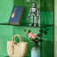 Tablette verte incurvée en acrylique-1216024403