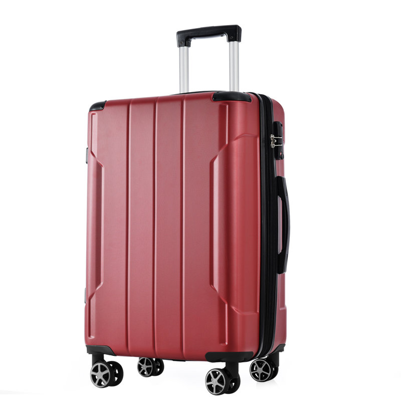 Hardshell Luggage, Red, 11.6" H x 29.5" W x 18.5 " D