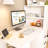 Modern White Computer Desk With 3 Drawers And Easy Surface 41 Charging Socket Ample Storage